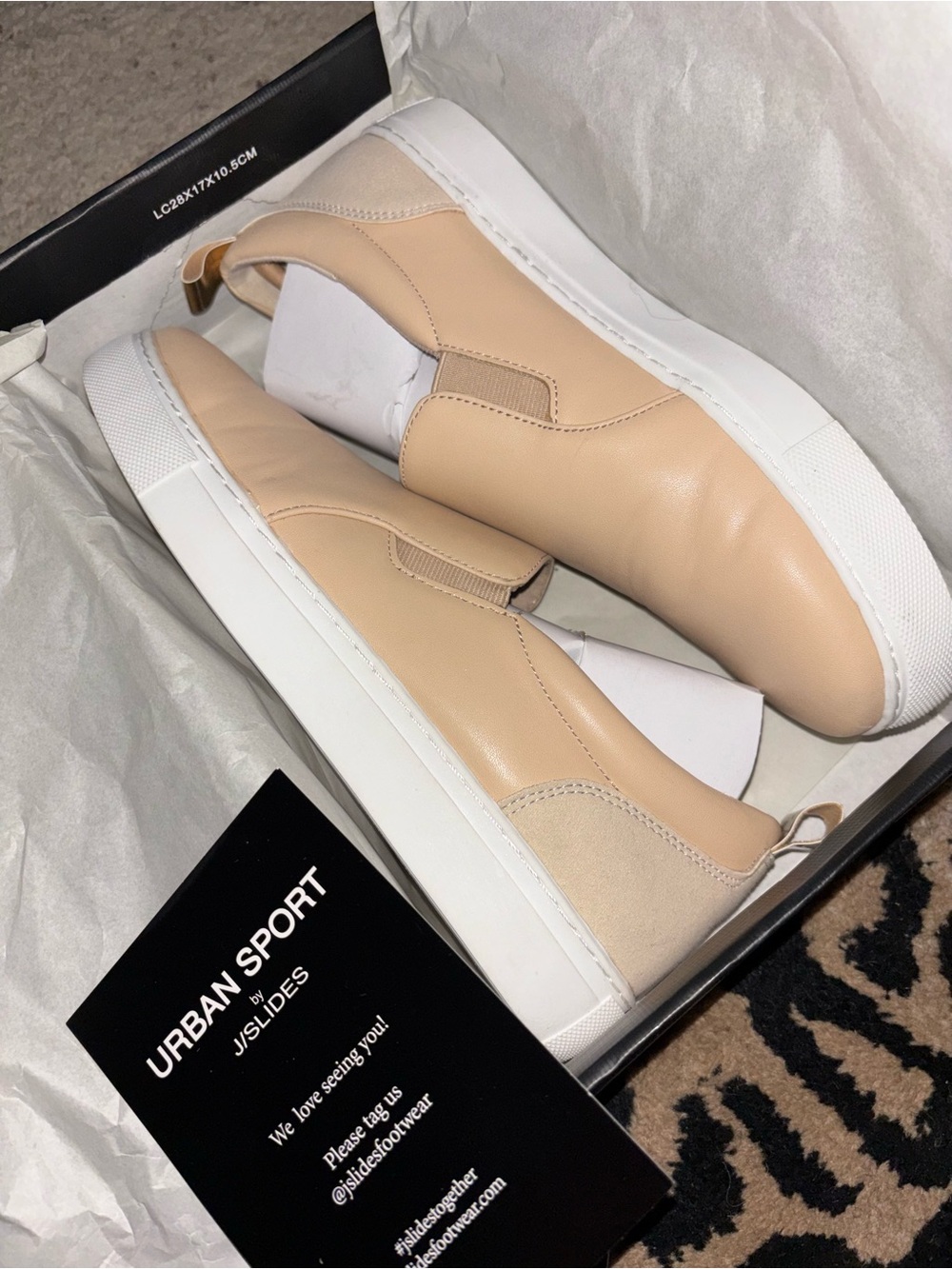 J Slides Sand Luxe Lucia Slip-On Sneakers in Sand